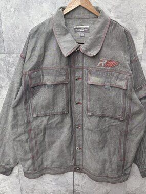 Regal Wear Gray Denim Jacket Men XXL Y2K